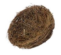 TOGEVAL 6pcs Artificial Rattan Bird Nests for Decor Handmade Nest Ornaments Weaving Rattan Bird Craft Supplies for Home Garden Tree Display