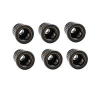 TOGEVAL 6pcs Black Guitar String Ferrules Metal Mounting Buckles for Electric Guitar Sturdy and Rust-resistant for Building