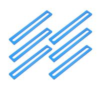 TOGEVAL 6pcs Blue Guided Reading Strips Reading Aid Rulers for Dyslexia Overlays Bookmarks Home Study Tools