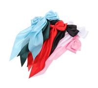 TOGEVAL 6pcs Bowknot Hair Clips for Women Comfortable Elegant Ribbon Hair Accessories Black White Pink Red Dark Green and Sky Blue for Parties and Daily Use