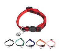 TOGEVAL 6pcs Breakaway Cat Collar Bell Pendant Adjustable Comfortable and Neckwear for Outdoor Activities Mixed Plaid Design