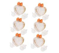 TOGEVAL 6pcs Carriage Candy Boxes Color Fillable Favor Boxes Stable Transparent Wedding Birthday Party Treat Containers for Holiday Packaging