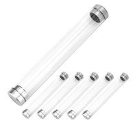 TOGEVAL 6pcs Clear Acrylic Pen Storage Cases Transparent Single Pen Display Tubes Paintbrushes Gift Packaging for Students Office and Ceremonies