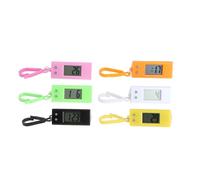 TOGEVAL 6pcs Clip on Watch Keychain Pocket Watch with Plastic Case Keyring Design Attaches to Belt Loops or Backpacks for Students and Exams Random Color