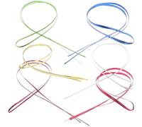 TOGEVAL 6pcs Colored Hair Braiding Ropes Rainbow Micro Ring Hair Extensions Lightweight DIY Styling Accessories for Braids Dreadlocks Party Wedding