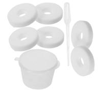 TOGEVAL 6pcs Diffuser Refill Pads Round Aroma Pad Car Air Freshener Refills for Essential Oil Locket Pe White