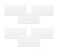 TOGEVAL 6Pcs Double-Sided Desk Name Plate Holders with 62X123Mm Insert Slot, Plastic Table Sign Frames for Office Conference, Meeting Room, and Event Place Card Display