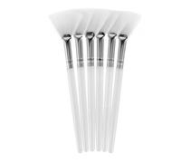 TOGEVAL 6pcs Facial Mask Applicator Brushes Fan Shape for Sleeping Mask Application Washable and Easy to Clean Mud Applicator Tools for Precise Face Coverage and Hard to Reach Areas