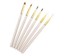 TOGEVAL 6pcs Fine Tip Nail Art Brushes for Manicure Nail Design Accessories Easy Detail Liner and Gradient Striping Pens for Women for Precise Floral