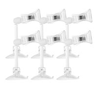 TOGEVAL 6pcs Fish Tank Suction Cup Clamp Set Aquarium Veggie Clips Fish Feeder Accessories for Aquatic Plants and Air Pump Tubing Holder