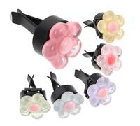 TOGEVAL 6pcs Flower Vent Clips for Car Air Conditioning Outlet Cute Aromatherapy Diffuser for Vehicle Interior Decoration Accessories Compact Space Efficient Design for the Road