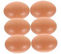 TOGEVAL 6pcs Foam Fake Food Eggs Small Chicken Egg Models Decorative Craft Props for Photography and Easter Display