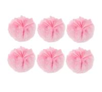TOGEVAL 6pcs Gentle Plush Powder Puff for Makeup Application Soft Washable Cosmetic Puff Pads for Loose Pressed Powder Silky Touch Makeup Applicators for Newborn Sensitive Skin Indoor