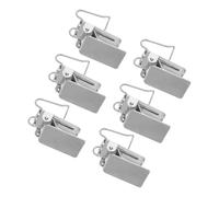 TOGEVAL 6pcs Heavy Duty Drapery Hooks for Curtains Rug Hanging Clips Quilt Holders for Wall Display Easy Install Carpet Clips for Curtains Quilts Tapestry Strong Silver Hangers for Home