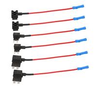 TOGEVAL 6pcs Heavy Duty Wire Fuse Tap Adapter Kit with Inline Fuse Holders for Car Electrical Protection and Tinned Copper Construction Easy Installation Without Cutting