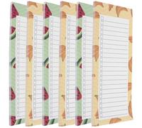 TOGEVAL 6pcs Magnetic Shopping List Mat for Fridge Tear for Grocery Lists Notepad Weekly Task Planner Kitchen Memo Pad