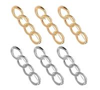 TOGEVAL 6pcs Metal Waist Tightener Clips Replacement Pants and Jeans Button Pins for Secure Fit No-sew Waistband Adjuster for Women Trousers and Dresses Stylish Decorative Brooch