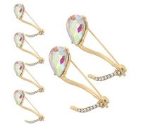 TOGEVAL 6pcs Musical Note Brooch Pins for Women Stylish Treble Clef Lapel Pins No-sew Privacy Shirt Collar Clips Decorative Brooches for Clothes Bags Jackets