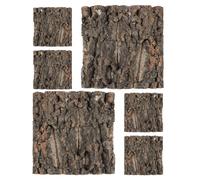 TOGEVAL 6pcs Natural Cork Bark Tile Reptile Tank Background Moistureproof Climbing Wall Decor for Lizard Tortoise Gecko Terrarium Aquarium Enclosure