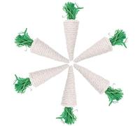 TOGEVAL 6Pcs Natural Grass Hamster Chew for Small Pets Rabbit Bunny Chinchilla Molar Sticks Cage-friendly Stress Relief Teeth Cleaning