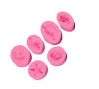 TOGEVAL 6pcs Ocean Series Silicone Pearl Conch Shell Baking Mold Food-Grade Non-Toxic Biscuit and Cake Moulds Easy-Clean Pink Handmade Dessert Tools for Party Decorating