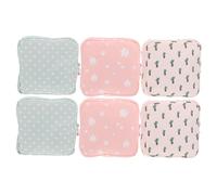 TOGEVAL 6pcs Portable Cotton Cloth Period Pad Organizer Bag for Women Chic Sanitary Napkin Storage Pouch with Confidential Design Multiuse for Travel School Cosmetics and Small Items