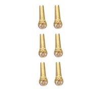 TOGEVAL 6pcs Practical Guitar String Nails Metal Pegs for Guitars Acoustic Electric Easy Install