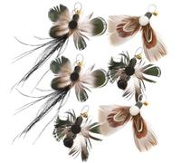 TOGEVAL 6pcs Realistic Insect Cat Replacement Heads for Interactive Cat Teasing Kitten Play Indoor Wand Accessories Set (sizes 1, 2, 3)