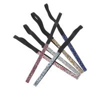 TOGEVAL 6pcs Red Rhinestone Headbands for Women and - Non-slip Sparkly Beaded Hair Bands, Elastic Decorative Hair Hoops for Sports, Holiday, and Party Wear