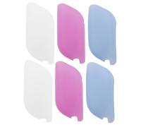 TOGEVAL 6Pcs Silicone Toothbrush Covers Protective Toothbrush Head Caps Portable Case for Travel and Home Use with Smooth Edges in Blue Rose Red and Transparent White