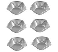 TOGEVAL 6pcs Star-Shaped Baking Molds for Cake Jelly Pudding Cupcake Muffin Making Anodized Non-Stick Kitchen Bakeware for DIY Desserts and Treats