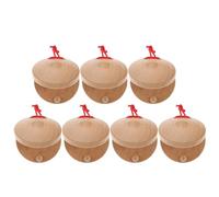 TOGEVAL 7pcs Wooden Finger Castanets Set - Preschool Percussion Instruments for Kids - Handheld Rhythm Clap Boards for Toddler Music Education and Home Schooling