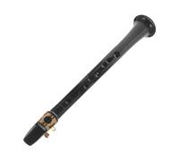 TOGEVAL 8-hole Portable Pocket Saxophone Mini Woodwind Instrument Black Compact Design with Mouthpiece and Carrying Case for Travel and Beginner Practice