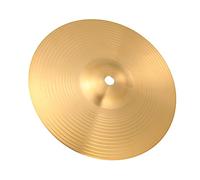 TOGEVAL 8 Inch Brass Crash Ride Cymbal for Drum Set, Versatile Golden Percussion Instrument Accessory, Not Easy to Deformation, Suitable for Beginners and Professional Players
