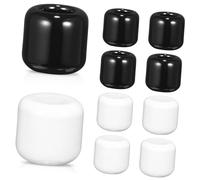 TOGEVAL 8 Pcs Ceramic Spell Candle Holders Small Tabletop Candle Stand for Rituals and Home Decor Minimalist Design with Smooth Rounded Surface Multi-functional Black and White Tealight