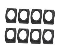 TOGEVAL 8-piece Black Resin Ocarina Stand Set Portable Musical Instrument Holder for 6-hole Ocarinas for Collectors and Performers