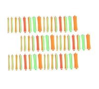 TOGEVAL 8 Sets 80pcs Hair Curlers and Perm Rods with Elastic Bands Hollow Plastic Cold Wave Rollers for Long Hair DIY Hairdressing Styling Tools