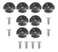 TOGEVAL 8 Sets Kayak Pull Rope Buckle with Screws, Plastic Marine Deck Line Guide Fitting for Canoe Kayak Rigging Accessories