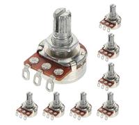 TOGEVAL 8pcs Breadboard Trim Potentiometer Breadboard Variable Resistor Audio Taper Potentiometers Bass Guitar Replacement Parts Guitar Control Parts