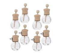 TOGEVAL 8pcs Car Vent Diffuser Bottles 10ml Glass Air Freshener Clips Refillable Essential Oil Aromatherapy for Vehicle Interior Accessories