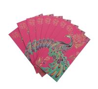 TOGEVAL 8Pcs Chinese Style Money Envelopes Red Packets with Luck Patterns for Year Festival Printed Smooth Surface Hong Bao Pockets for Adults