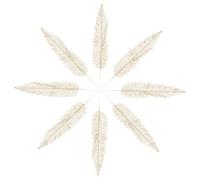 TOGEVAL 8pcs Christmas Tree Picks Home Decor Glitter Craft Supplies Gold Leaf Party Decoration Sparkle Foliage Picks Glitter Leaves Artificial Foliage Golden