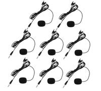 TOGEVAL 8pcs Clip-on Microphone for Laptop and Desktop Computer, Pvc Material, Easy to Use and Carry, Professional Microphone for Recording and Streaming, Black Colour with Signal