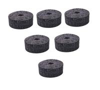 TOGEVAL 8pcs Cymbal Felt Washers Felt Drum Gel Pads for Practice Cymbal Stand Pads Grey
