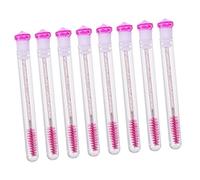 TOGEVAL 8pcs Diamond Lash Wand Tubes Set Refillable Mascara Applicator Brushes for Eyelash Combing and Smoothing Suitable for Professional Beauty Salon and Personal Use