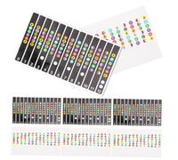 TOGEVAL 8pcs Guitar Scale Stickers for Beginners Black and Fretboard Note Decals Practical Guitar Practice Tool