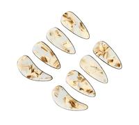 TOGEVAL 8pcs Guzheng Fake Nails Fingertip Protectors for Adults and Durable Premium Practice Tools with Smooth Rounded Design Comfortable Moderate Hardness for Guzheng Playing