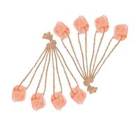 TOGEVAL 8pcs Hanging Mineral Salt Blocks for Horses and Cattle with Hanging Rope, Orange Himalayan Salt Licks for Outdoor Grazing and Indoor Environments, Improves Production Performance