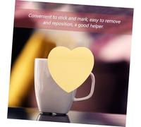 TOGEVAL 8pcs Heart Shaped Removable Sticker Notes Tearable Self-stick Memo Pads for Office Home Students Reusable No Mark Adhesive