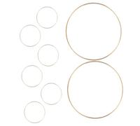TOGEVAL 8pcs Metal Craft Hoops DIY Rings for Dreamcatchers Macrame Wall Hanging Wreath Making Sturdy Iron Circles for Creative Handmade Projects